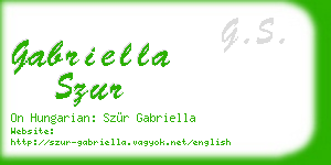 gabriella szur business card