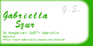 gabriella szur business card